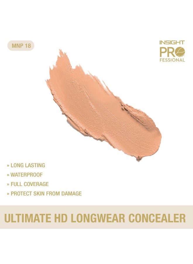 INSIGHT Professional Ultimate HD Longwear Concealer 10 g – Shade MNP18 | Ultra-Pigmented Creamy Formula, Full Coverage, Waterproof & Sweat-Resistant - Image 2